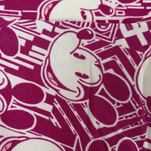 Lularoe Leggings Disney Mickey Mouse Women  Tall & Curvy Purple Fuschia Cartoon - Picture 3 of 8